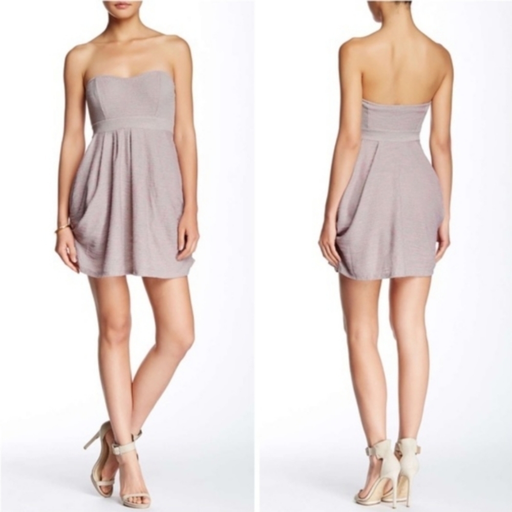 💘 Free People Champagne Combo Nyima Strapless Dress